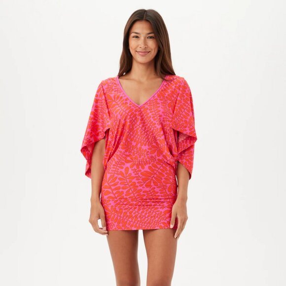 Trina Turk Trellis V-Neck Tunic Cover Up - Picture 2 of 5